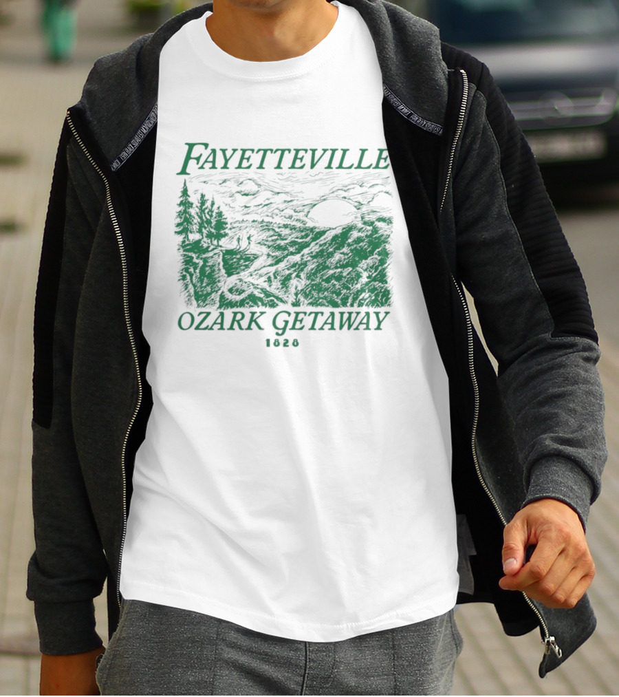 Fayetteville Ozark Getaway Vintage Scenic Landscape T-Shirt
