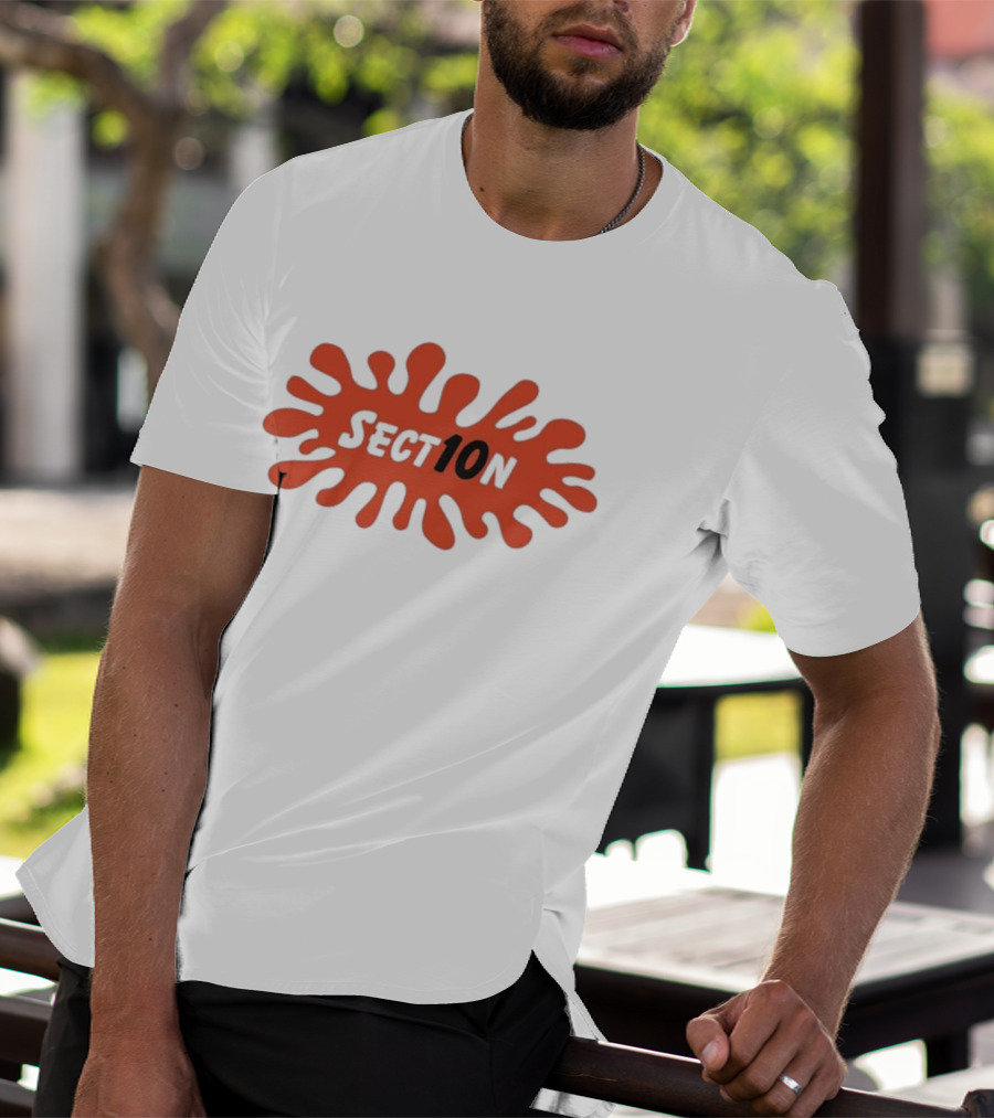 Sect10n Splat Splatter Style Orange T-Shirt