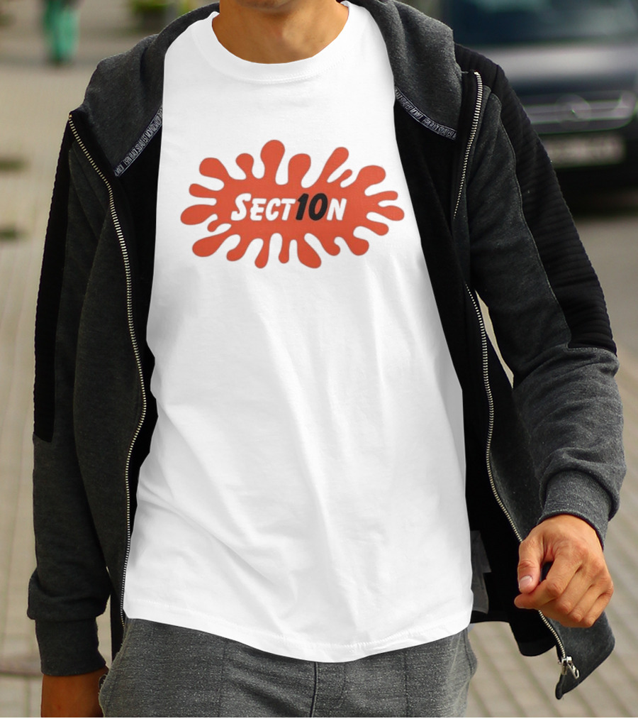 Sect10n Splat Splatter Style Orange T-Shirt