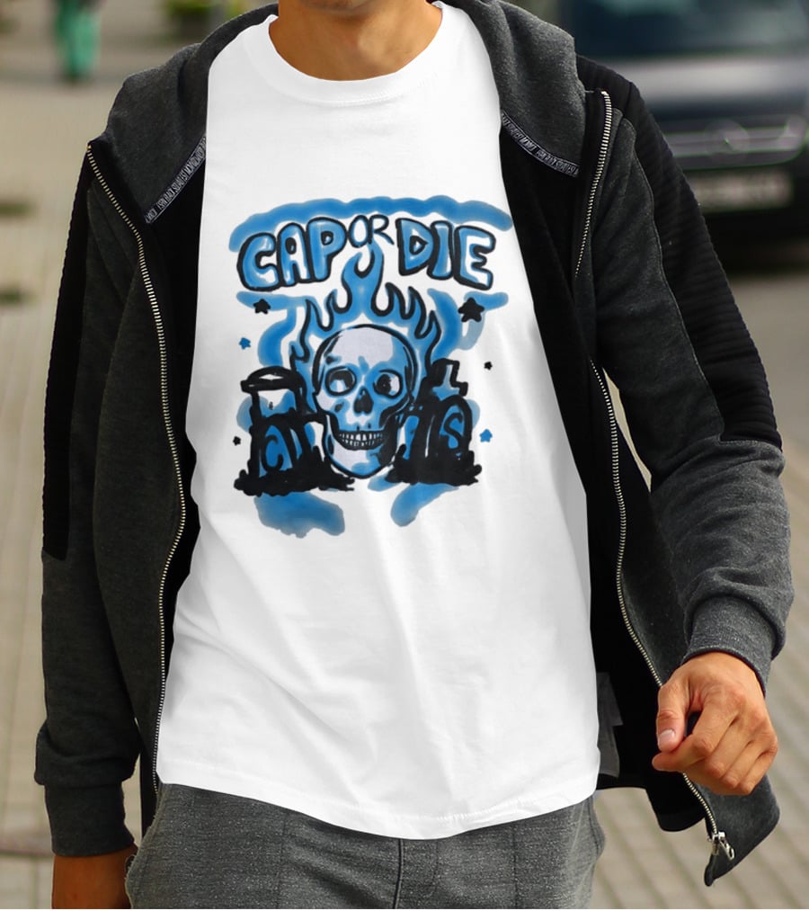 Cap Or Die Skull Flame T-Shirt