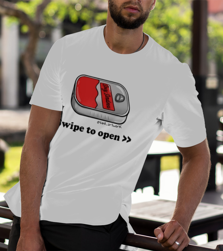 Spicy Sardines Swipe To Open Can Print T-Shirt