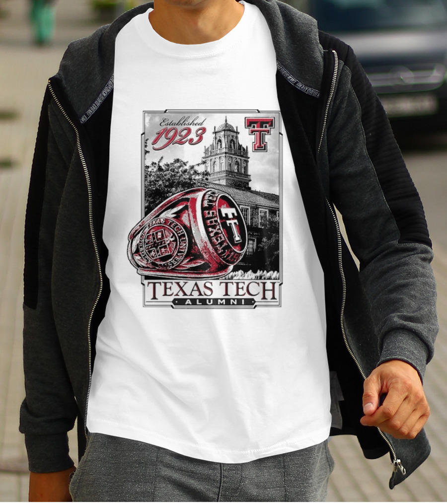 Texas Tech Alumni Established 1923 Ring Building TTU T-Shirt
