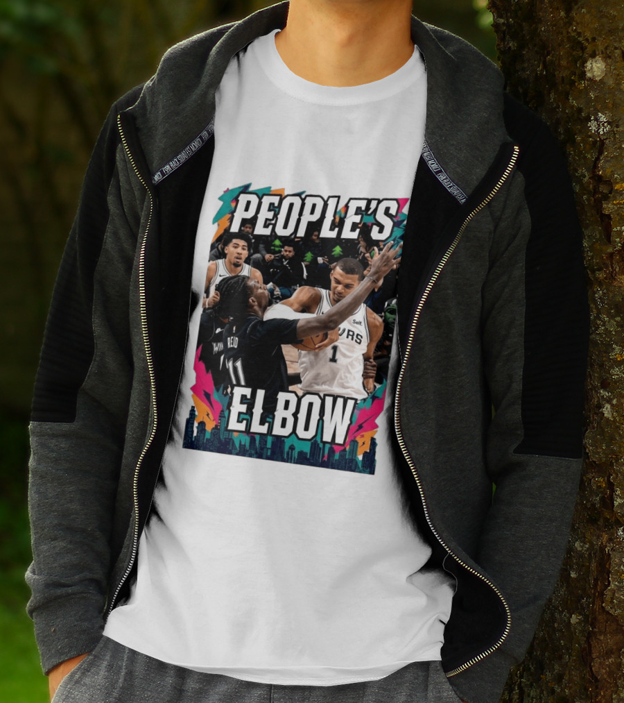 People's Elbow Wemby Spurs Vs Naz Reid Wolves T-Shirt
