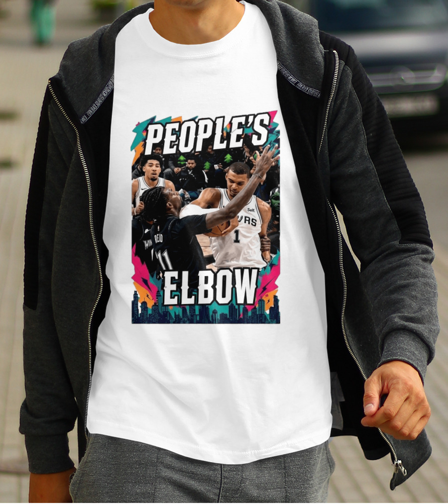 People's Elbow Wemby Spurs Vs Naz Reid Wolves T-Shirt