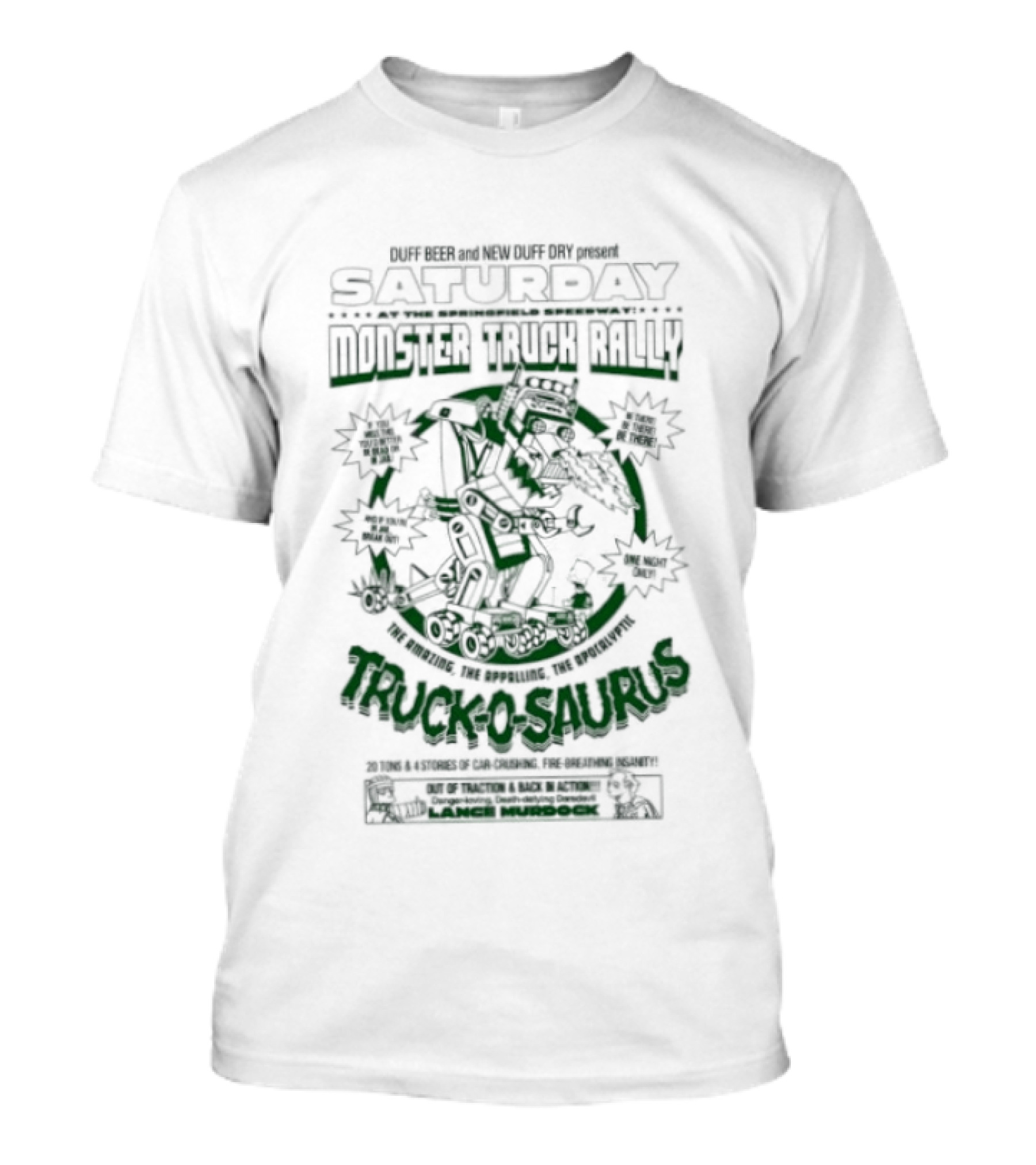 Saturday Monster Truck Rally Truck O Saurus Dinosaur Showdown T-Shirt