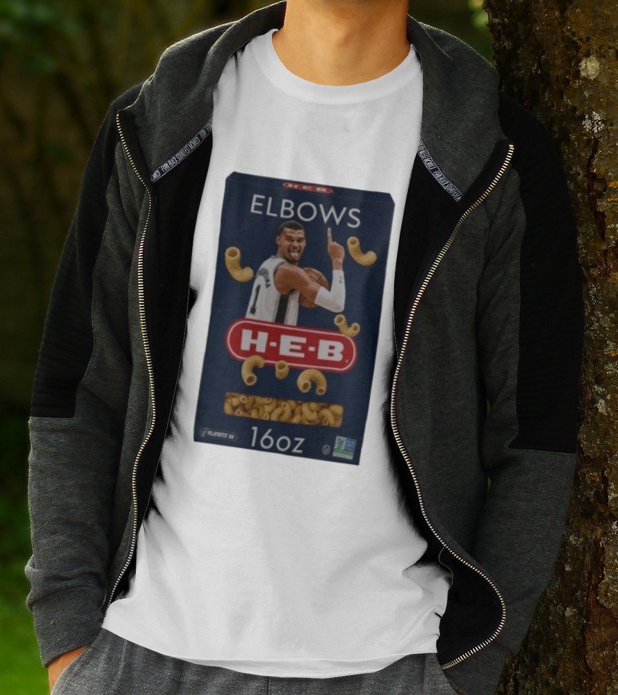 Victor Wembanyama Spurs HEB Elbows Meme 16oz Box T-Shirt