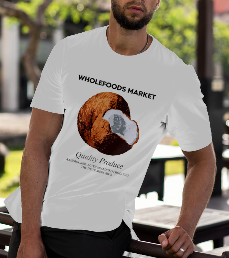 Wholefoods Market Quality Produce Organic Coconut T-Shirt