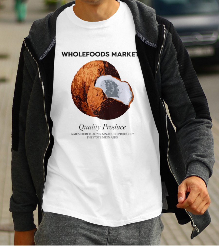 Wholefoods Market Quality Produce Organic Coconut T-Shirt