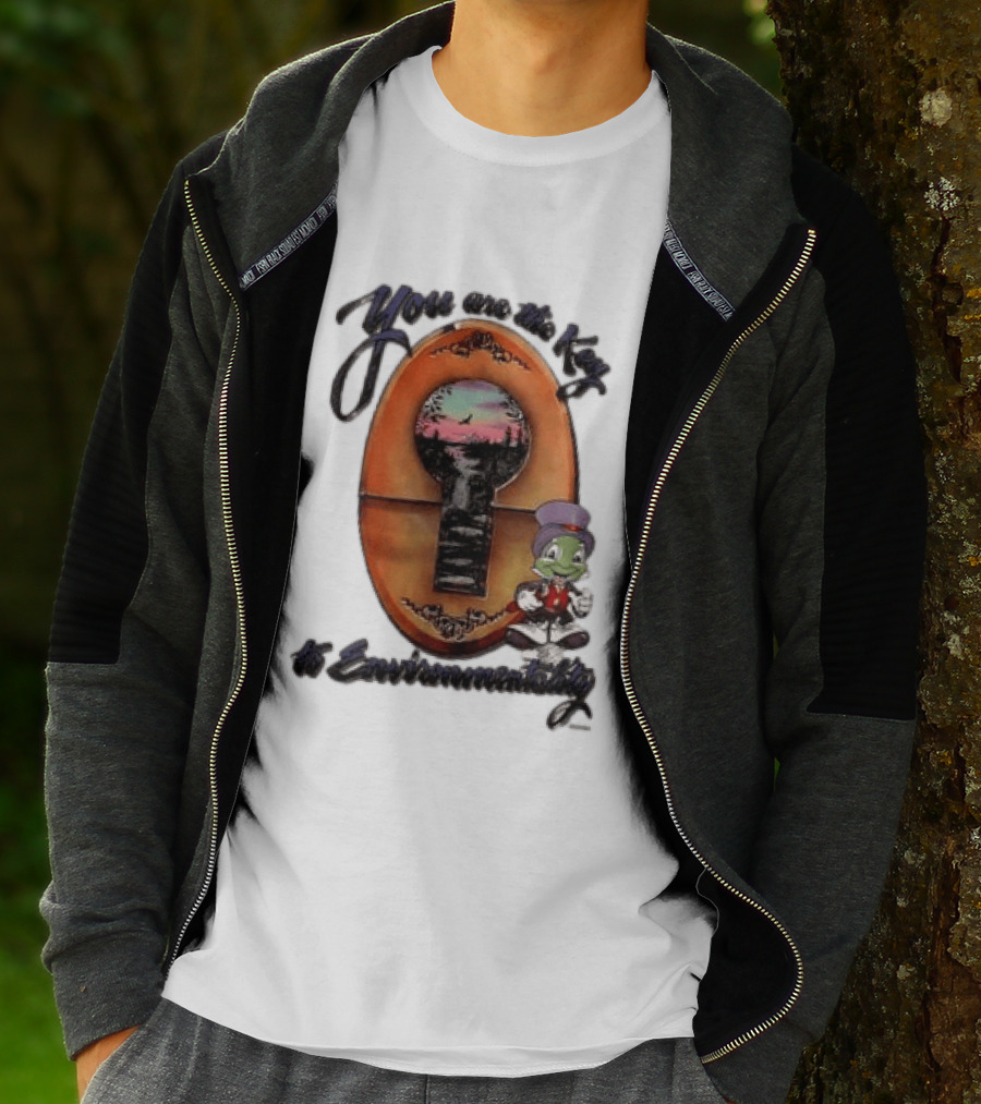 You Are The Key To Environmentality Keyhole Scene With Cartoon T-Shirt