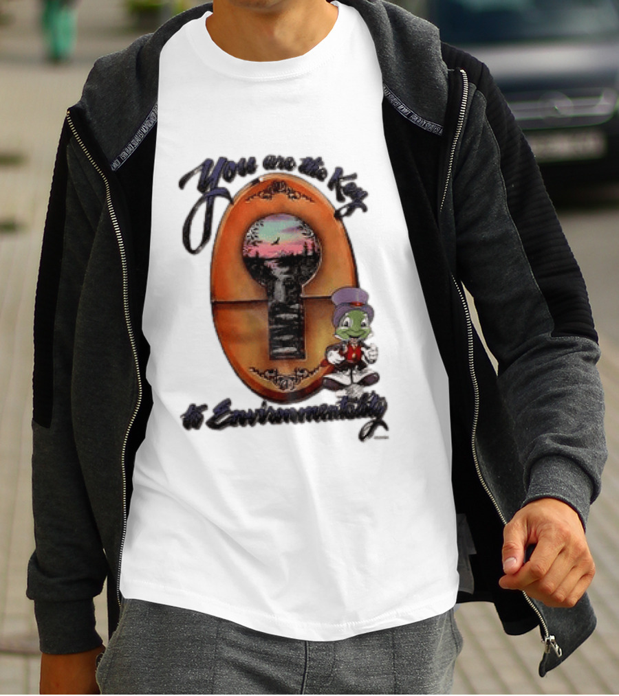 You Are The Key To Environmentality Keyhole Scene With Cartoon T-Shirt