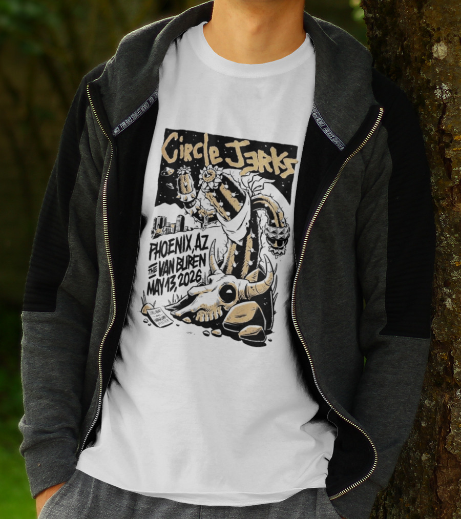 Circle Jerks Phoenix AZ The Van Buren May 13 2026 Skeleton T-Shirt