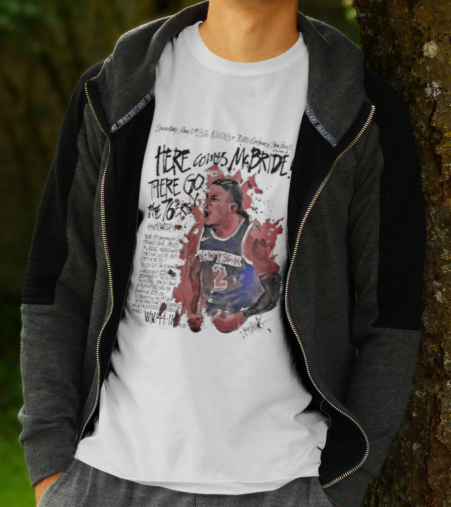 Miles Mcbride Here Comes Mcbride There Go The 76ers T-Shirt