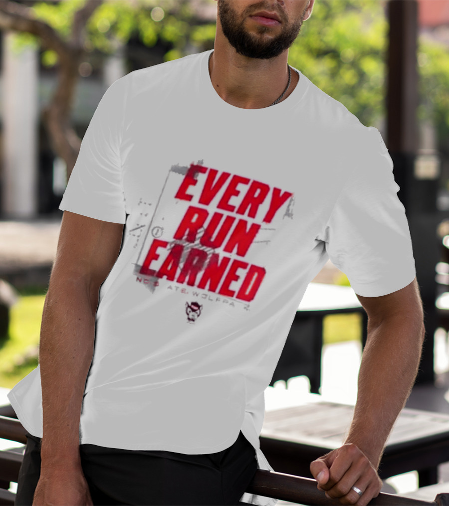NC State Wolfpack Every Run Earned T-Shirt