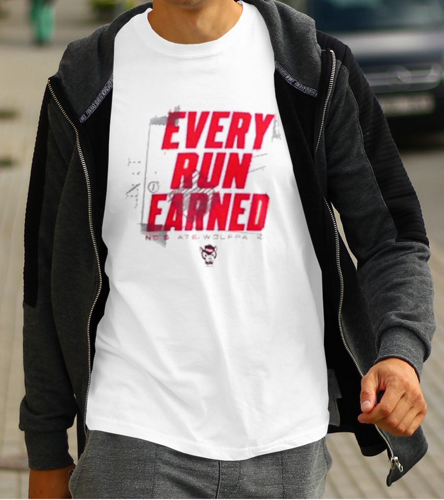 NC State Wolfpack Every Run Earned T-Shirt