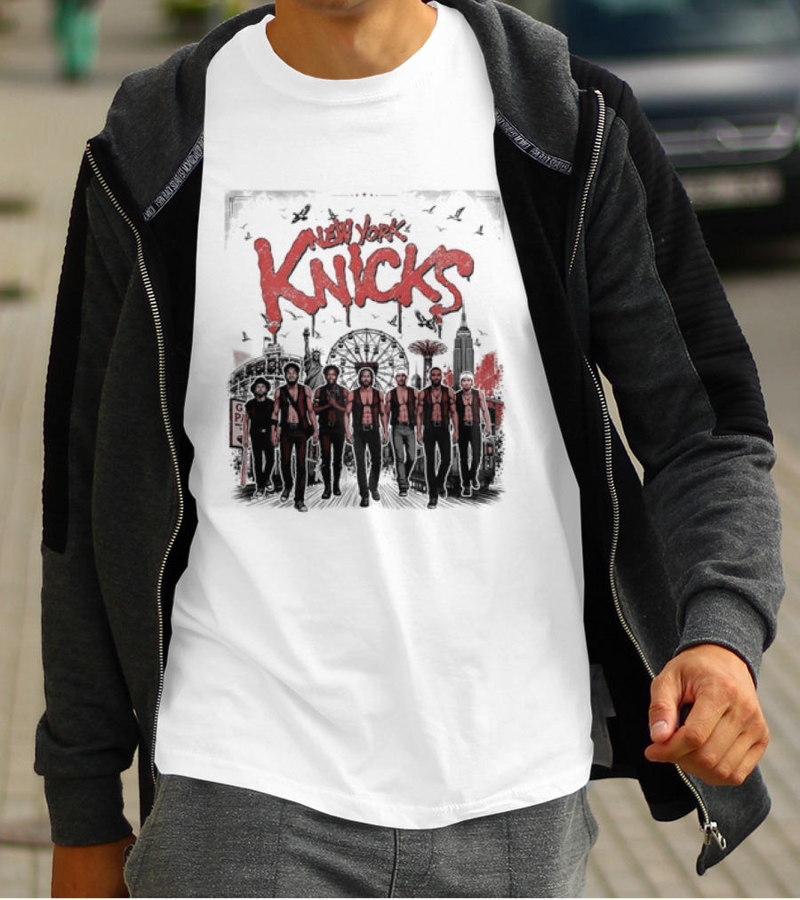 New York Knicks The Warriors Coney Island Ferris Wheel Skyline T-Shirt