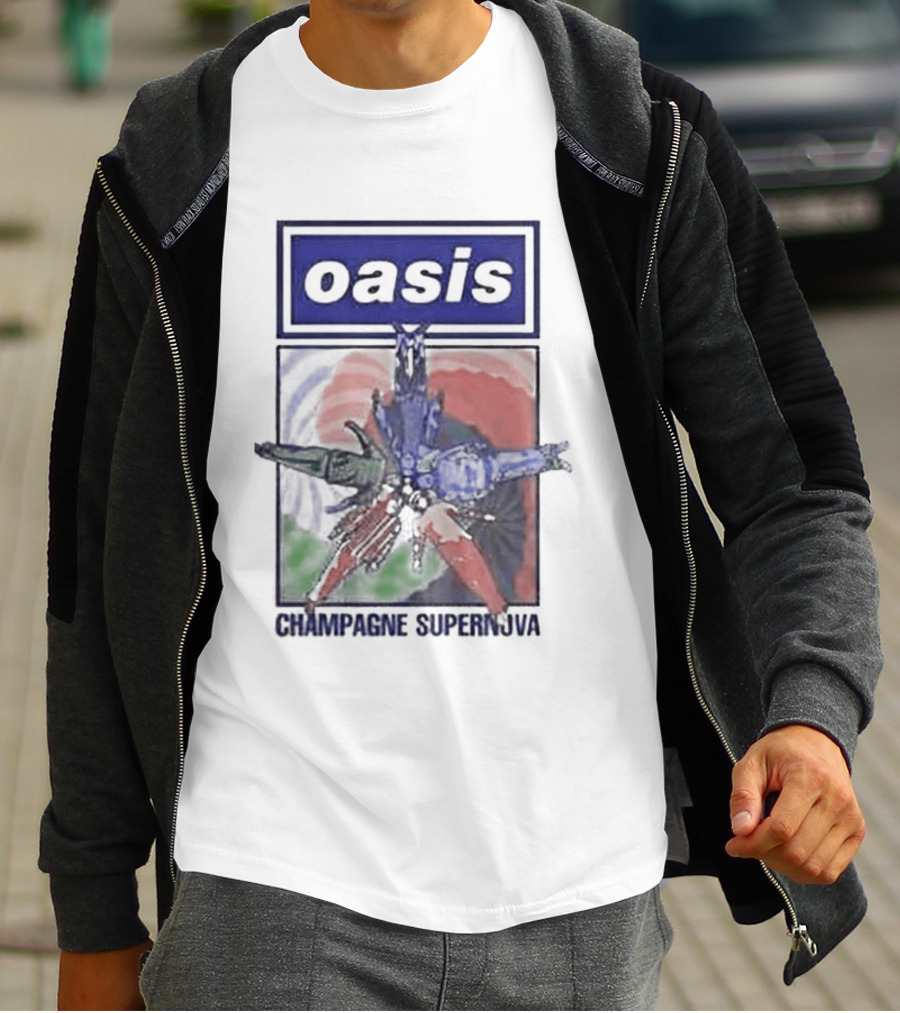 Oasis Champagne Supernova Album Art Flower T-Shirt