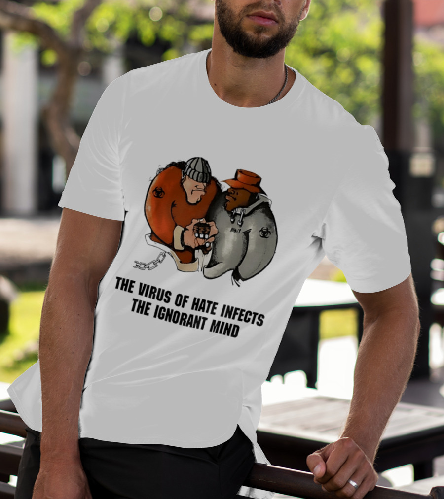 The Virus Of Hate Infects The Ignorant Mind 90s Biohazard T-Shirt