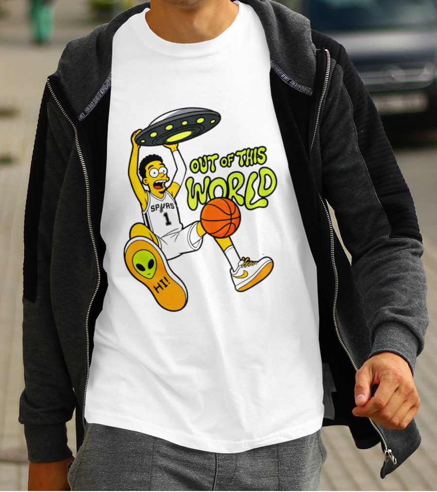 Victor Wembanyama San Antonio Spurs Out Of This World Alien Basketball T-Shirt