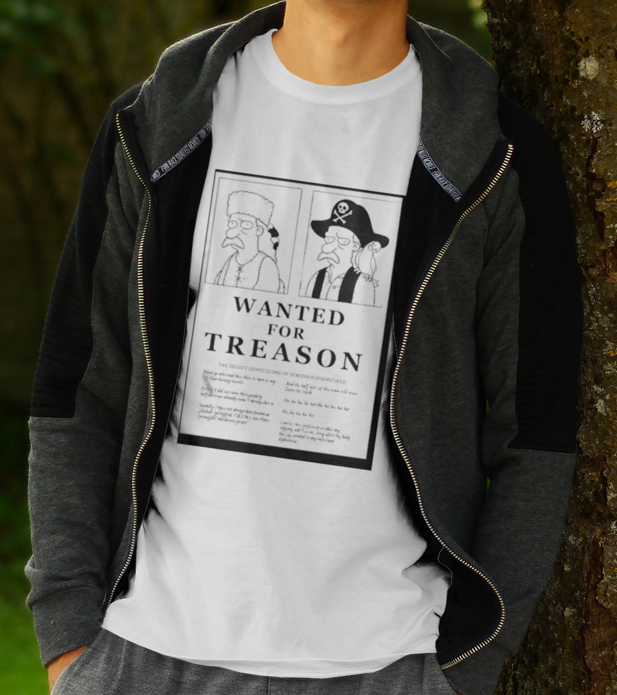 The Simpsons Wanted For Treason T-Shirt