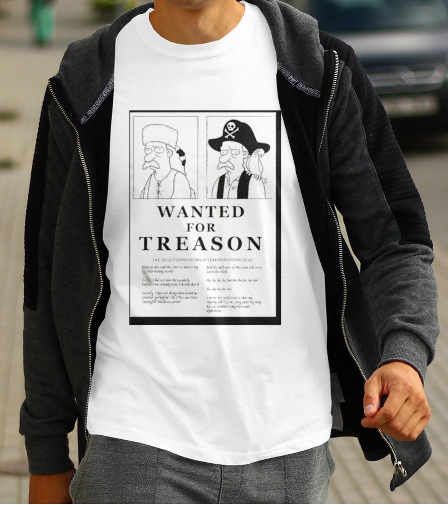 The Simpsons Wanted For Treason T-Shirt