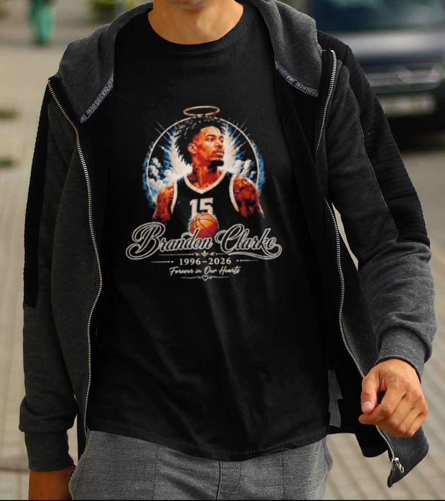 Brandon Clarke 1996 2026 Forever In Our Hearts Memphis Grizzlies Number 15 Halo T-Shirt