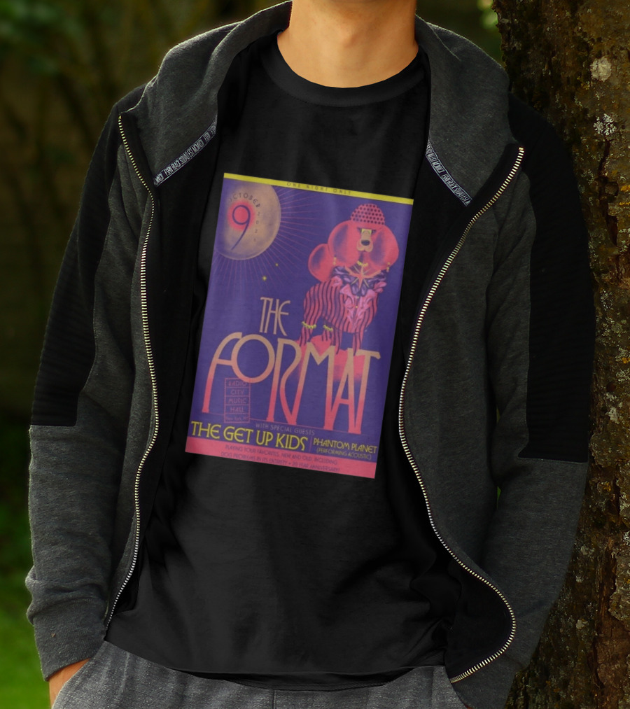 The Format October 9 2026 Radio City Music Hall New York The Get Up Kids Phantom Planet 20 Year Anniversary T-Shirt