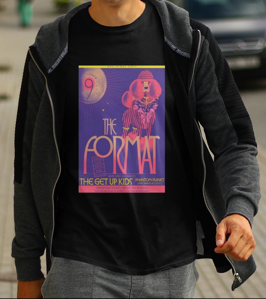 The Format October 9 2026 Radio City Music Hall New York The Get Up Kids Phantom Planet 20 Year Anniversary T-Shirt