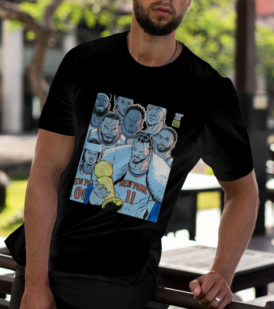 Jalen Brunson New York Knicks Invincible NBA Champions Cartoon T-Shirt