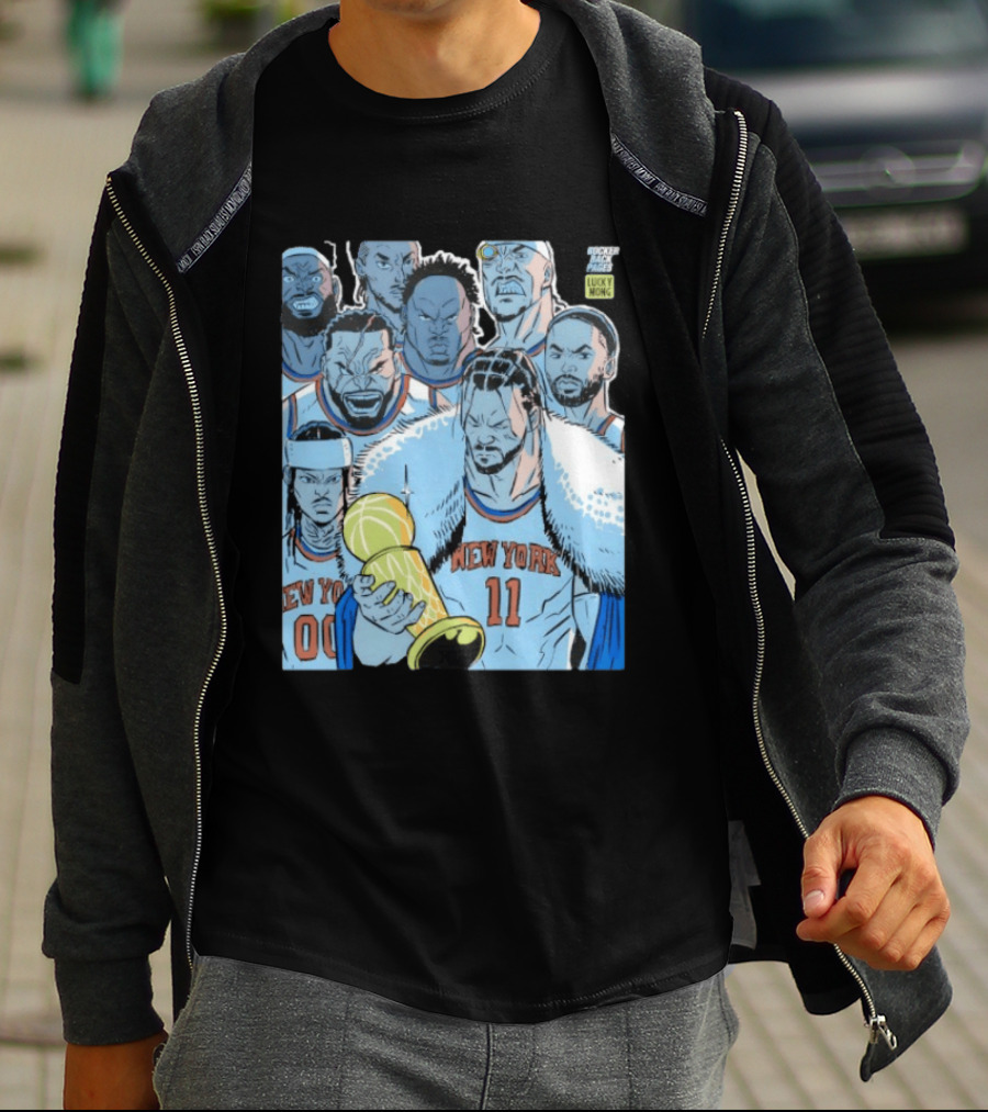 Jalen Brunson New York Knicks Invincible NBA Champions Cartoon T-Shirt