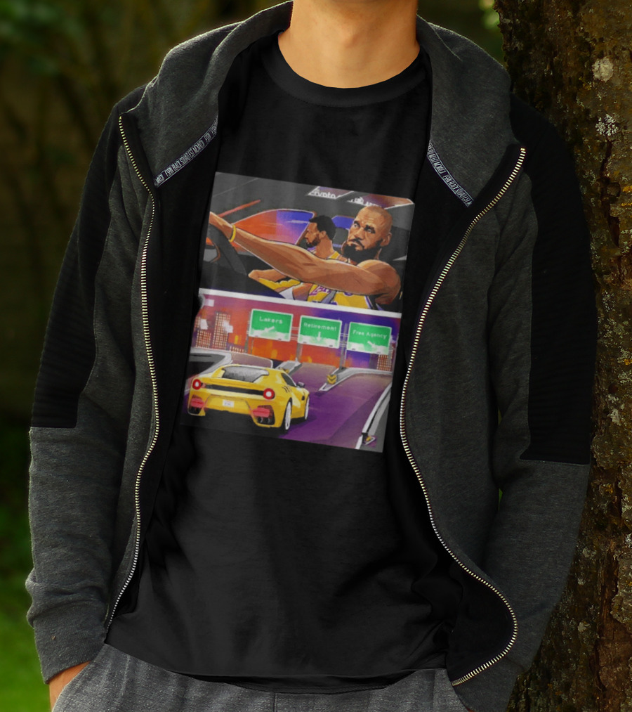 Lakers Lebron James Path: Retirement Versus Free Agency Decision Journey T-Shirt