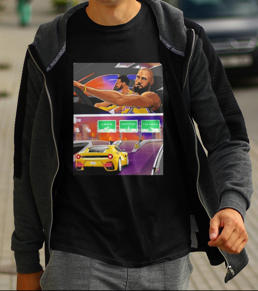 Lakers Lebron James Path: Retirement Versus Free Agency Decision Journey T-Shirt