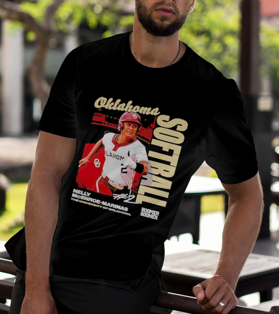 Nelly McEnroe Marinas #2 Oklahoma Sooners Softball Player T-Shirt