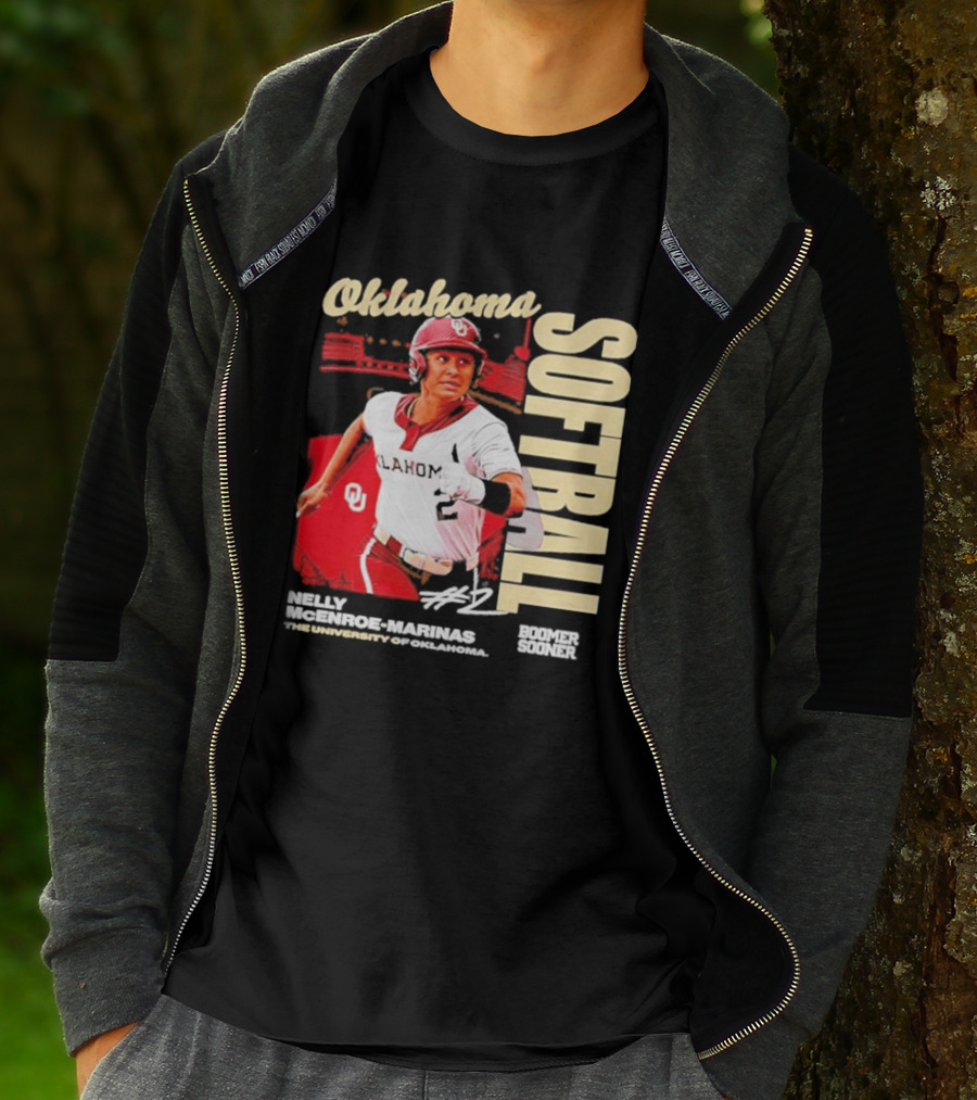 Nelly McEnroe Marinas #2 Oklahoma Sooners Softball Player T-Shirt