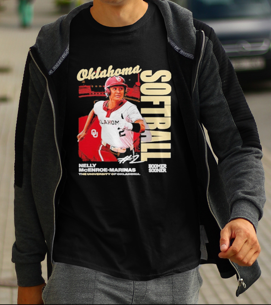 Nelly McEnroe Marinas #2 Oklahoma Sooners Softball Player T-Shirt