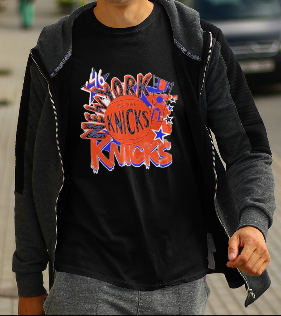 New York Knicks '46 Hardwood Classics Basketball Team Retro Stars T-Shirt