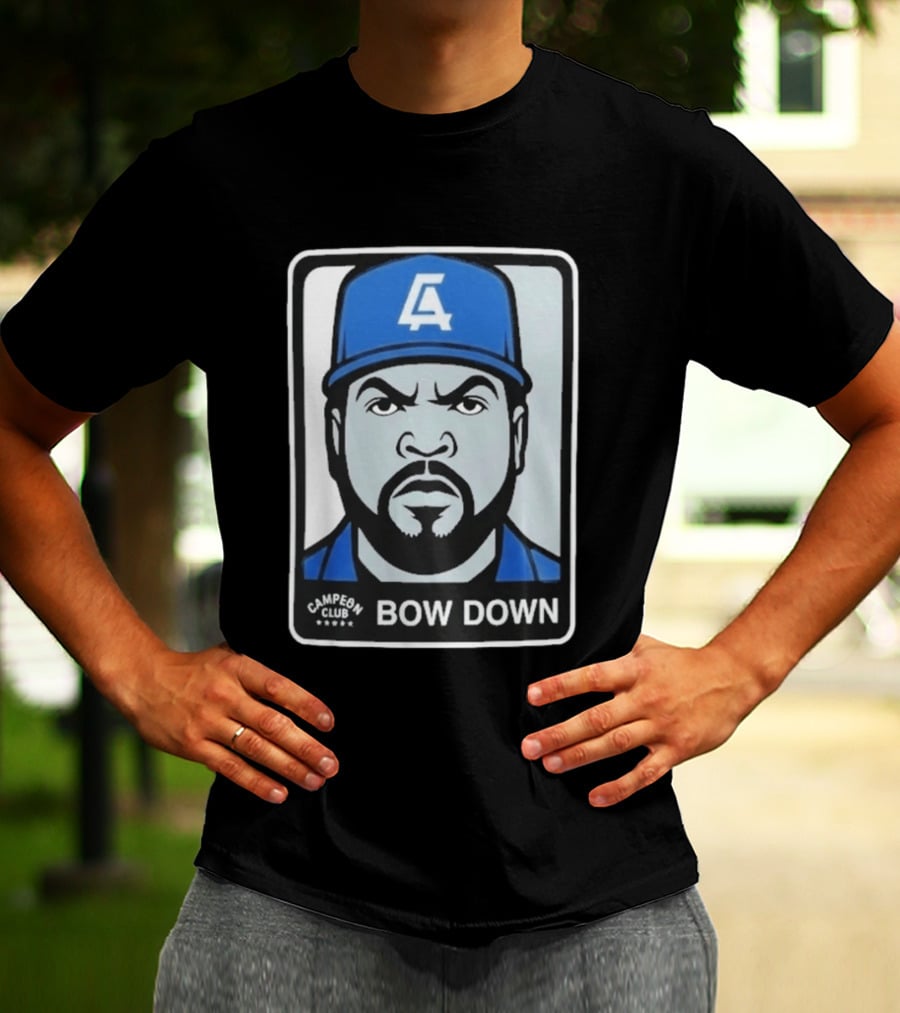 2026 LA Dodgers Ice Cube Bow Down Campeon Club T-Shirt