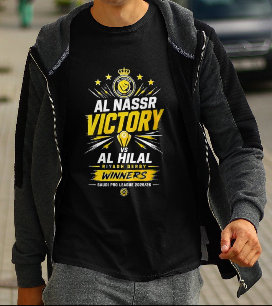 Al Nassr Victory Vs Al Hilal Riyadh Derby Winners Saudi Pro League 2025 2026 T-Shirt