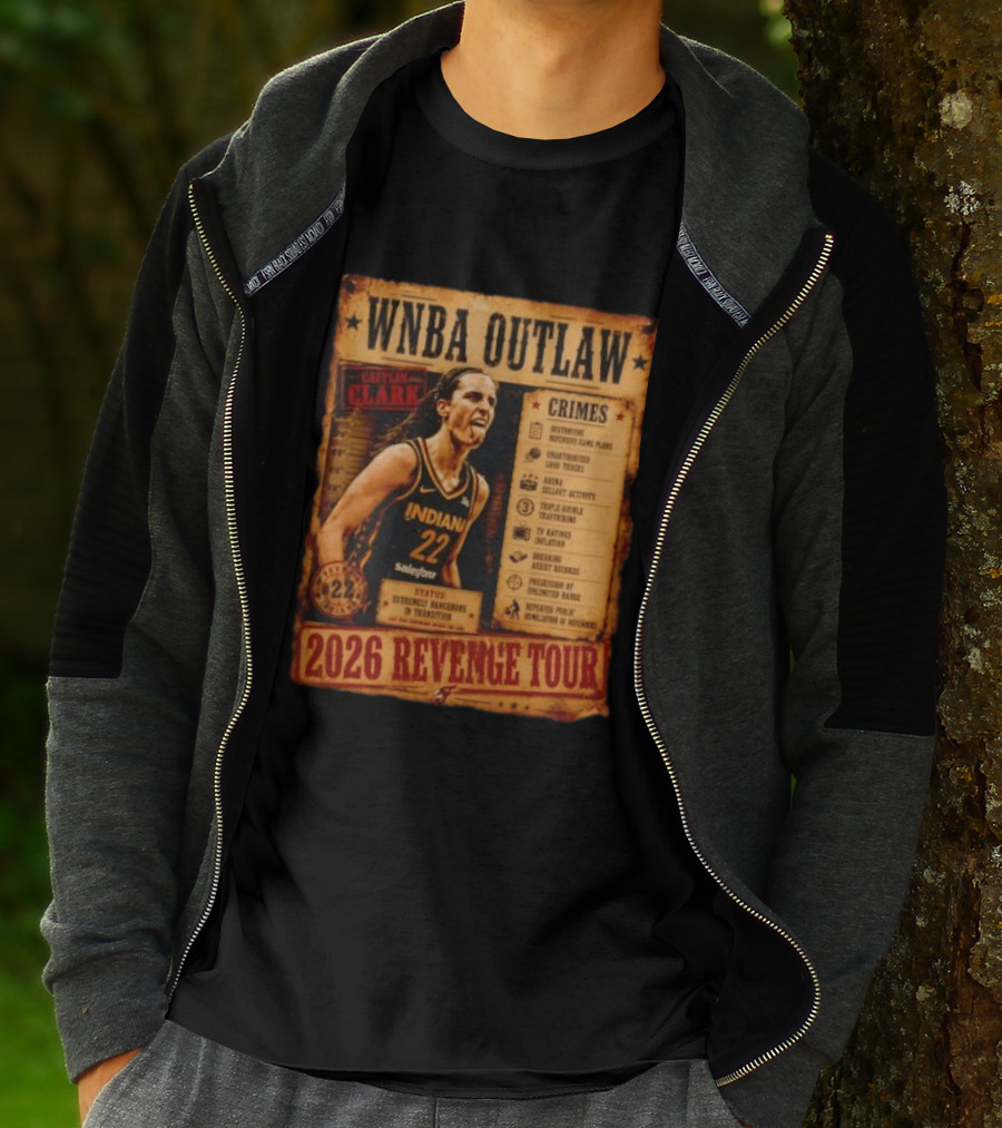 WNBA Outlaw Caitlin Clark Indiana 2026 Revenge Tour T-Shirt