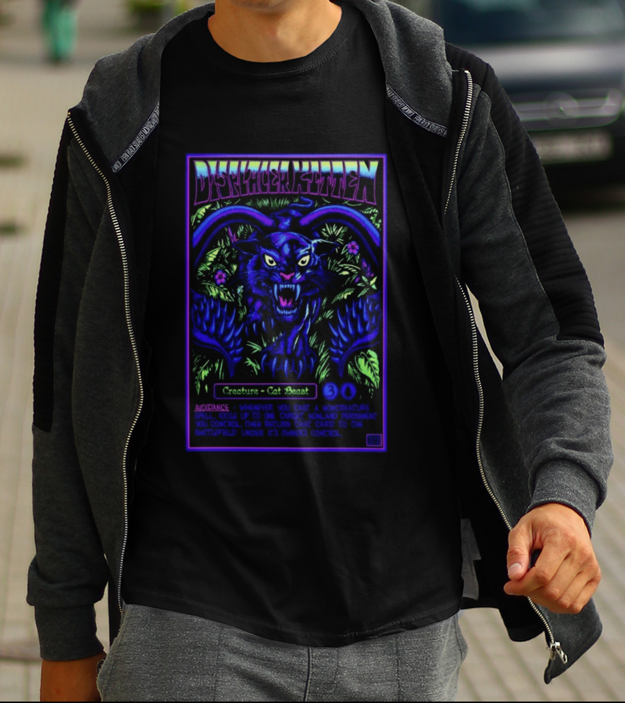 Displacer Kitten Creature Cat Beast Avoidance Text Fantasy 2026 T-Shirt