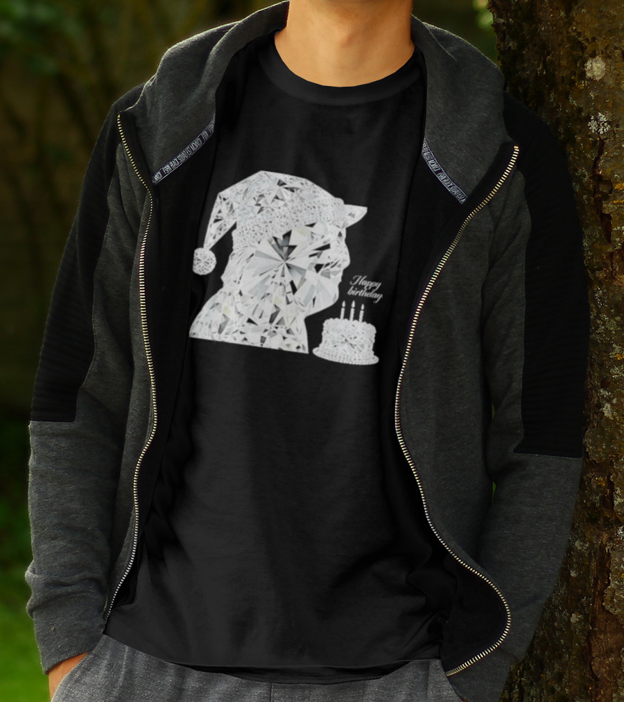 Happy Birthday Trump Diamond Wizard With Crystal Hat And Cake T-Shirt