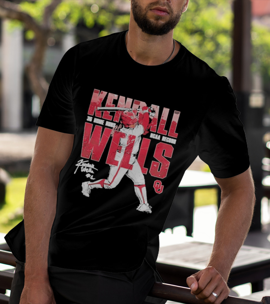 Kendall Wells 36 Home Runs Oklahoma Sooners NCAA Record T-Shirt