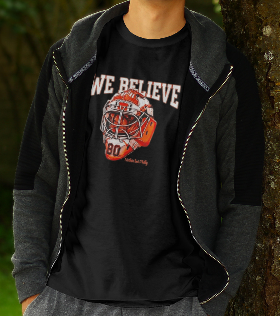 Philadelphia Flyers We Believe Hockey Goalie Mask T-Shirt