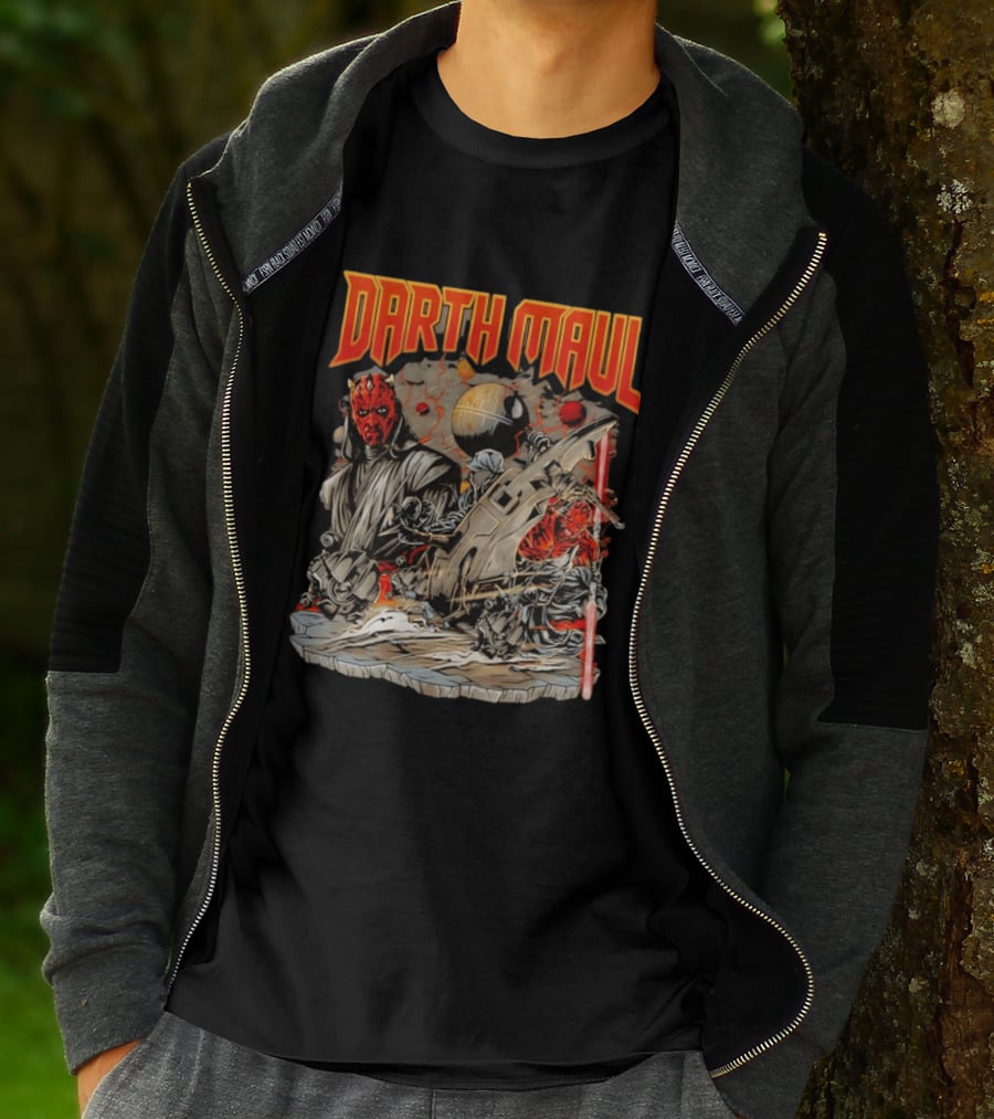 Darth Maul Star Wars Sith Lord Speedster Lightsaber Duel Scene T-Shirt