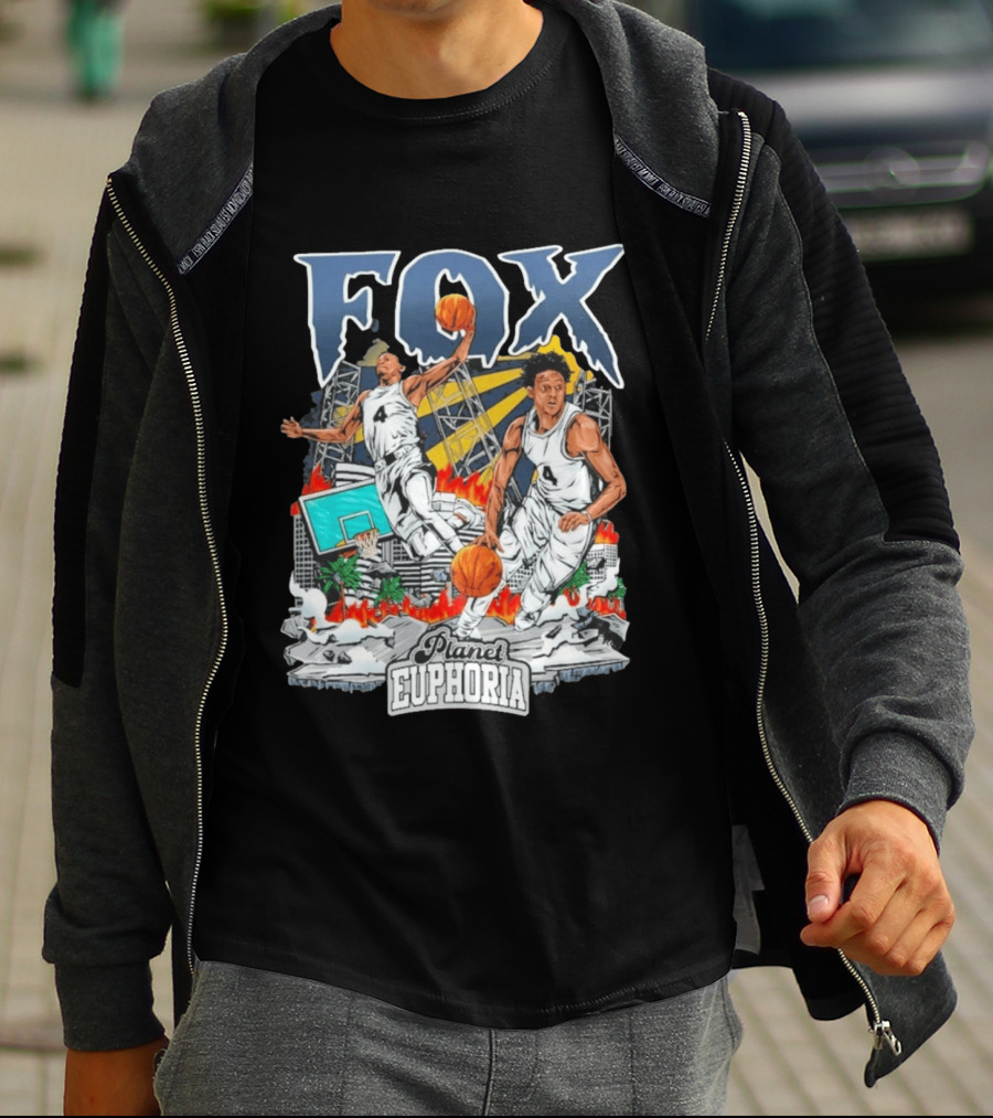 Fox Planet Euphoria Court Crusher Basketball Action T-Shirt