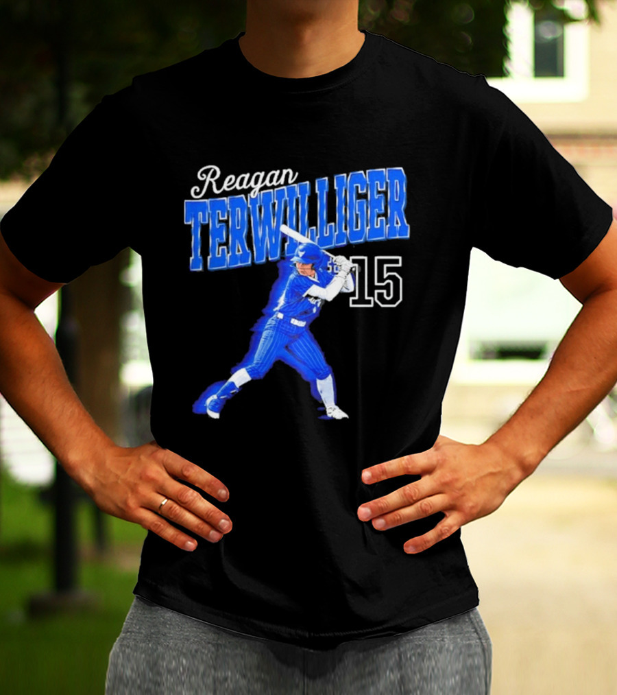 Reagan Terwilliger 15 Buffalo Bulls Softball Player Swing T-Shirt