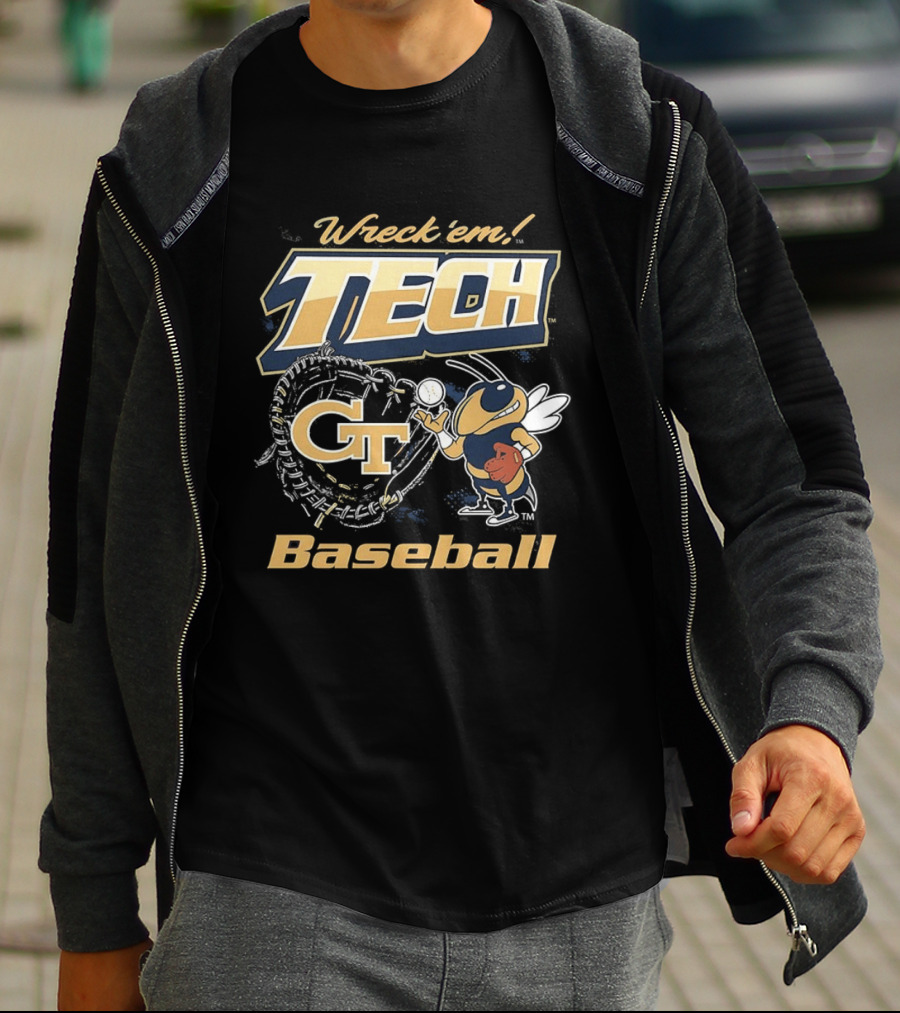 Wreck 'Em Tech GT Baseball Yellow Jackets Buzz T-Shirt