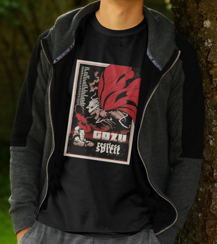 Gozu Restless Spirit Tour 26 With Locations And Dates T-Shirt