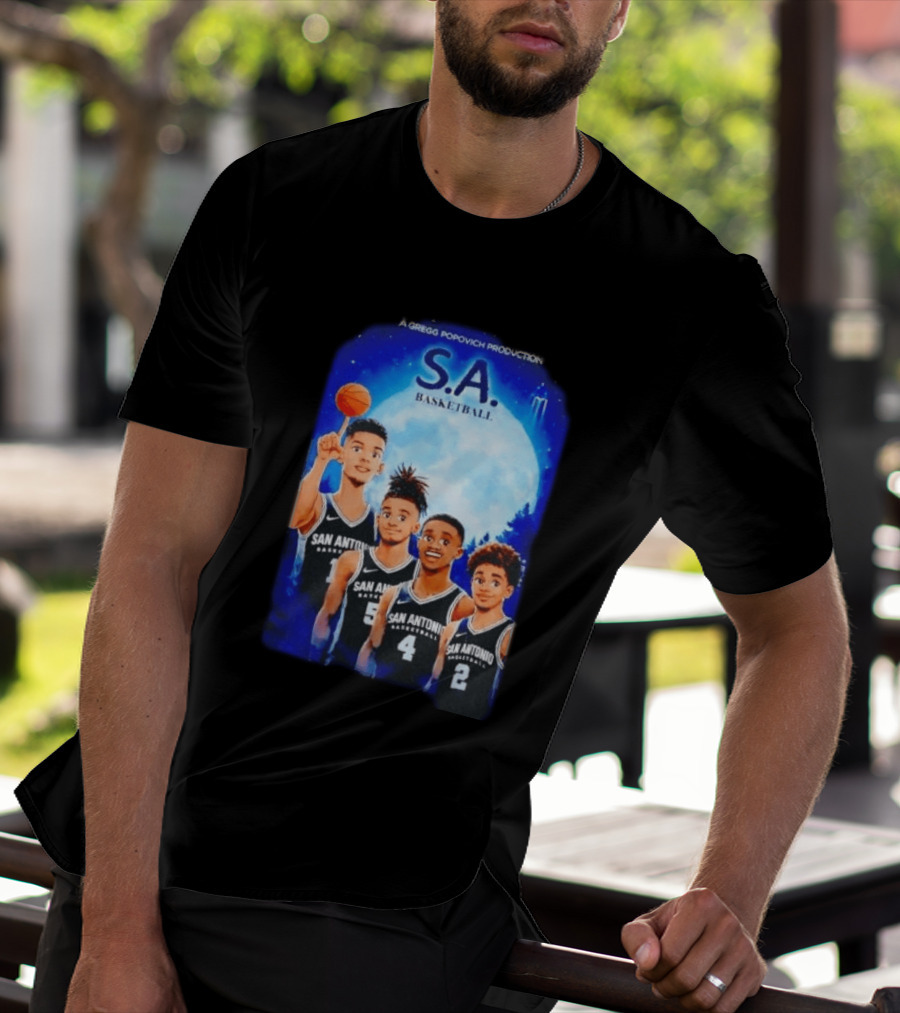 S.A. Basketball San Antonio Spurs A Gregg Popovich Production T-Shirt