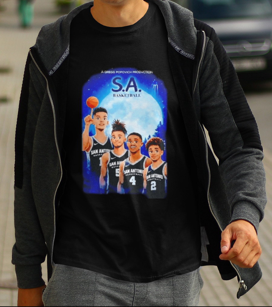 S.A. Basketball San Antonio Spurs A Gregg Popovich Production T-Shirt