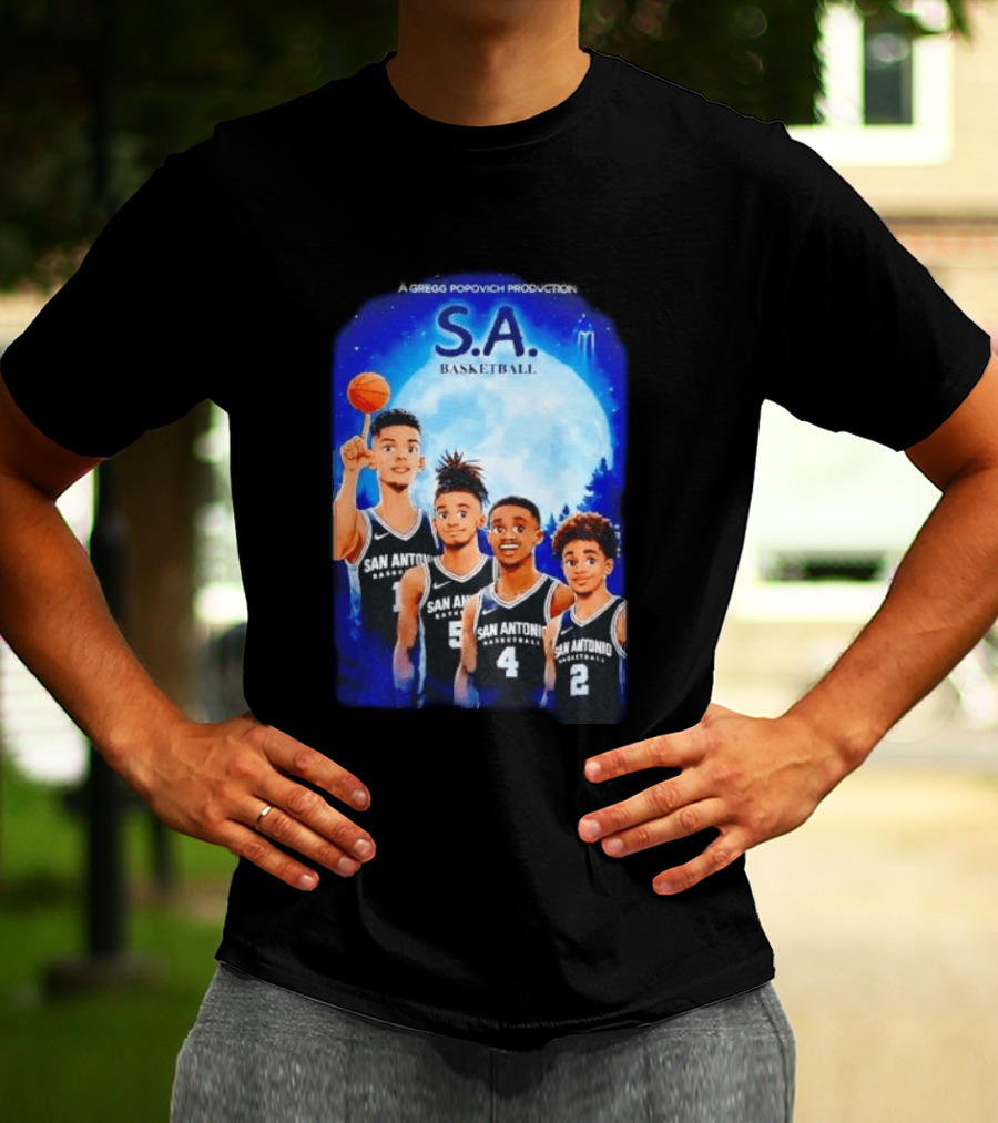 S.A. Basketball San Antonio Spurs A Gregg Popovich Production T-Shirt